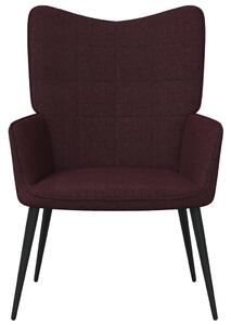 Relaxační židle fialová textil