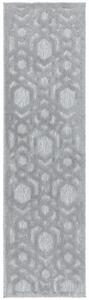 Tribeca Design Kusový koberec Secco Silver Geometric běhoun Rozměry: 66x240 cm