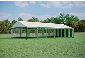 Zahradní Párty stan 6x12m PVC Standard PLUS Ohnivzdorný barva Zeleno-bílá