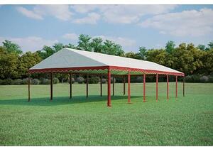 Zahradní Párty stan 6x12m PVC Standard PLUS Ohnivzdorný barva Zeleno-bílá
