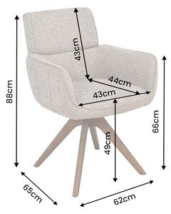 2SET jídelní židle UNIQUE taupe béžová/hnědá otočná Nábytek | Jídelní prostory | Jídelní židle | Křesložidle