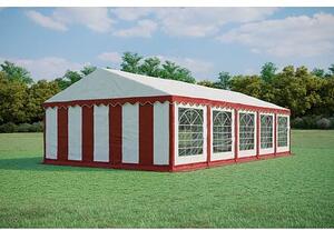 Zahradní Párty stan 5x10m PVC PREMIUM Ohnivzdorný barva Červeno-bílá