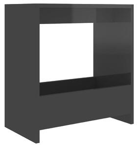 Odkládací stolek šedý s vysokým leskem 50x26x50 cm dřevotříska
