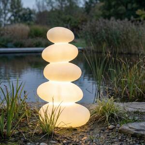 Lucande LED terasa lampa Soriel, bílá, 72 cm, stepdim, IP54, stmívatelný, Bílá / opál, Plast, Moderní