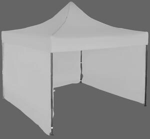 Nůžkový stan 3x3m ocelový, 3 boční plachty, Šedá / antracitová