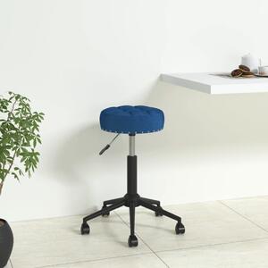 Otočná kancelářská židle modrá samet