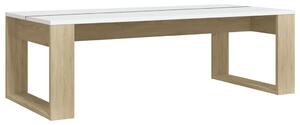 Konferenční stolek dub sonoma a bílý 110 x 50 x 35 cm kompozit