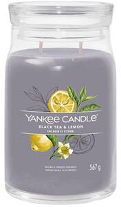 Yankee Candle - Vonná svíčka BLACK TEA & LEMON velká 567g 60-90 hod