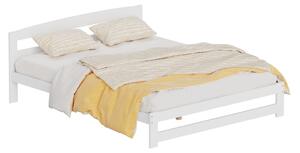 Manželská postel 160 cm Aimar 1 (bílá) (s roštem)