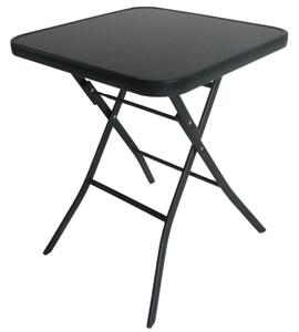 Zahradní stolek skládací ModernHome 60x60 cm černý