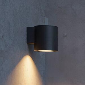 Philips Venkovní nástěnné svítidlo Fylx, černé, kovové, IP44, GU10, stmívatelný, Černá, Hliník
