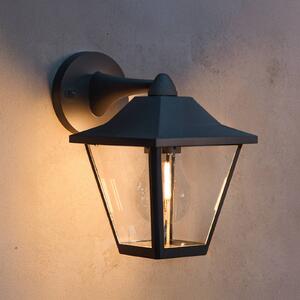 Philips Venkovní nástěnné svítidlo Juli, černé, kovové, IP44, E27, stmívatelný, Černá, Hliník