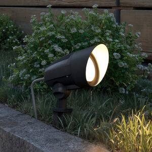 Philips Cylr – zemní reflektor, černý, se zástrčkou, IP44, GU10, Černá, Hliník