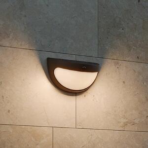 Philips LED solární nástěnné svítidlo Swyn, černé, se senzorem, IP44, Černá, Plast