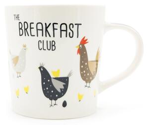 Porcelánový hrnek PPD Breakfast Club, bílý, slepičky, kuřátka, venkovský styl, 400 ml
