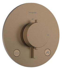 Sprchová a vanová baterie Hansgrohe Ecostat Comfort S bez podomítkového tělesa kartáčovaný bronz 33718140