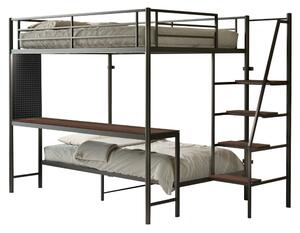 Patrová postel 90 cm Nacion 1 (černá) (s rošty)