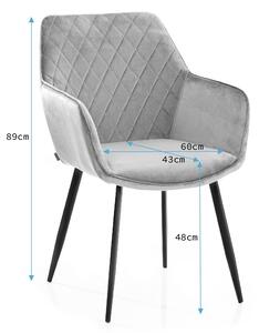 HOMEDE Designová židle Vialli šedá