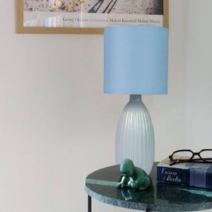 PR Home Stolní lampa Uno, modrá, výška 37 cm, textil/keramika, Modrá, Obývací pokoj / jídelna, Keramika, Moderní