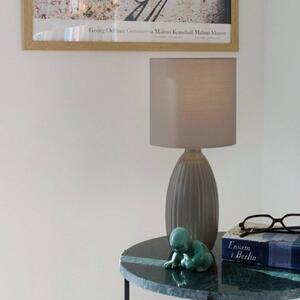 PR Home Stolní lampa Uno, hnědá, výška 37 cm, textil/keramika, Hnědá / rez, Obývací pokoj / jídelna, Keramika, Moderní