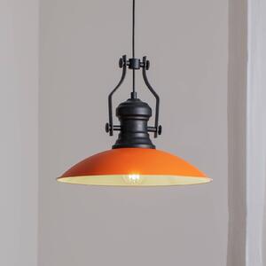 ROYALTECH Závěsné svítidlo Fimda, oranžová, Ø 41 cm, kov, E27, stmívatelný, Žlutá / oranžová, Obývací pokoj / jídelna, kov