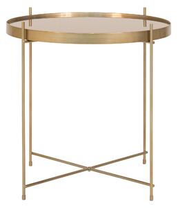 House Nordic Konferenční stolek Venezia (Konferenční stolek z oceli v barvě mosazi se sklem\nø48xh48cm)