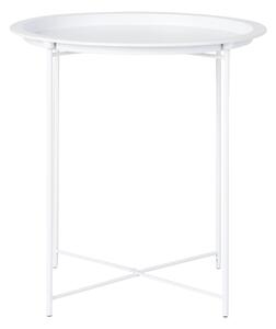 House Nordic Postranní stolek Bastia (Boční stolek z oceli s bílým práškovým nástřikem)