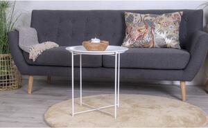 House Nordic Boční stolek z oceli, bílý,\nØ47x50 cm (Bílá)