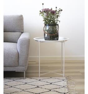 House Nordic Postranní stolek Bastia (Boční stolek z oceli s bílým práškovým nástřikem)