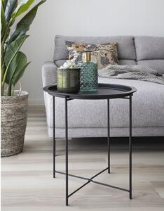 House Nordic Odkládací stolek ocelový, černý,\n Ø47x50 cm (Černá)