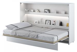 Sklápěcí postel BC-05 120x200 Bed-Concept, Rozměr postele: 120x200, Barva: bílá / bílý lesk, LED světlo s USB: bez LED světla s USB, Vnitřní osvětlení pod policemi: bez osvětlení políc 5902928397369