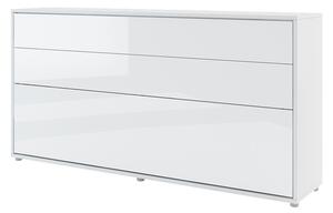 Sklápěcí postel BC-06 90x200 Bed Concept, Rozměr postele: 90x200, Barva: bílá / bílý lesk, LED světlo s USB: bez LED světla s USB, Vnitřní osvětlení pod policemi: bez osvětlení políc 5902928397277