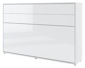 Sklápěcí postel BC-05 120x200 Bed-Concept, Rozměr postele: 120x200, Barva: bílá / bílý lesk, LED světlo s USB: bez LED světla s USB, Vnitřní osvětlení pod policemi: bez osvětlení políc 5902928397369