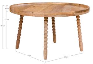 House Nordic Konferenční stolek, mango přírodní\nØ60x35 cm (Přírodní)