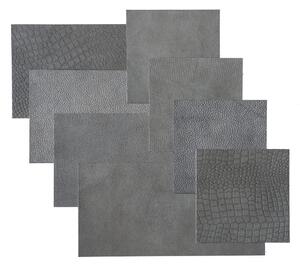 WallArt Kožené nástěnné panely Jordan bluish grey 32 ks