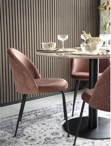 House Nordic Jídelní židle Geneve (Židle v růžovém sametu s černými nohami\nHN1214)