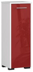 Koupelnová skříňka FIN S30 - bílá/červená lesk