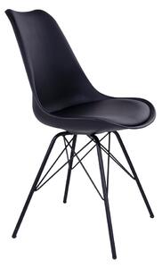House Nordic Jídelní židle černá Oslo (Židle v černé barvě s černými nohami)