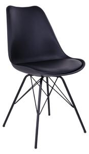 House Nordic Jídelní židle, černá s černými nohami Oslo
