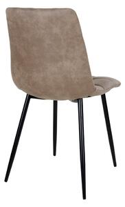 House Nordic Jídelní židle z mikrovlákna, světle hnědá s černými nohami (Hnědá)