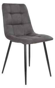 House Nordic Jídelní židle z mikrovlákna, tmavě šedá s černými nohami, HN1229 (Šedá)