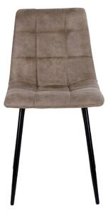 House Nordic Jídelní židle z mikrovlákna, světle hnědá s černými nohami (Hnědá)