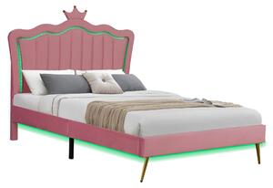 Manželská postel 140 cm Reinsercion 1 (růžová) (s roštem)
