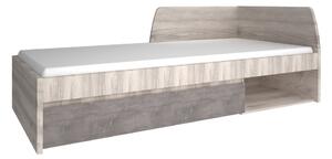 Jednolůžková postel 90 cm Jess new 2 (kaštan nairobi + onyx) (s roštem) (s úl. prostorem)
