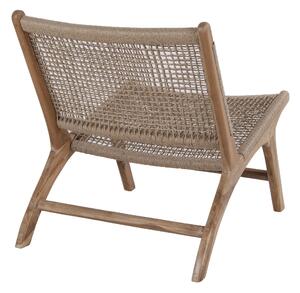 House Nordic Židle Derby (Křeslo z teakového dřeva a polyratanu)