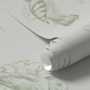 Tapety Ptačí toile: náčrtky ptáků na šedozeleném pozadí, Tapety zvířata, Tapety ptáci, a00656v1 : uwalls.cz