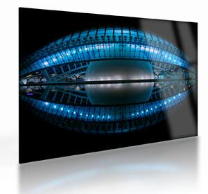 Skleněný obraz fotbalového stadionu (70x50 cm)