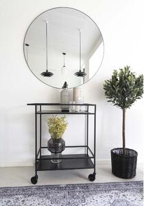 House Nordic Jersey Mirror (Zrcadlo s černým rámem Ø100 cm)
