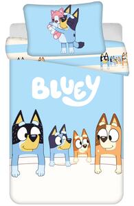 Povlečení do dětské postýlky Bluey - motiv Rodinka pod dekou - 100% bavlna - 100x135 cm + 40x60 cm