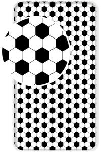 Bavlněné prostěradlo s motivem Fotbal - 90 x 200 + 25 cm